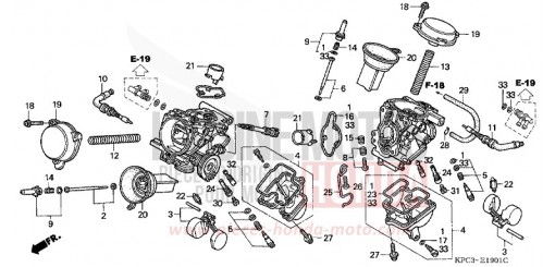 CARBURETOR (COMPONENT PARTS) XL125V6 de 2006